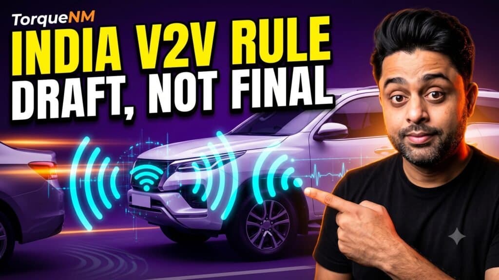 Car with wireless V2V signal waves connecting to another car
